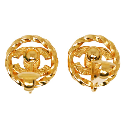 CC Logo Clip-On Earrings Metal