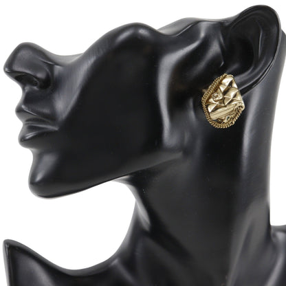 Matelasse Bag Motif Clip Earrings Metal