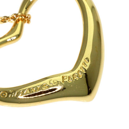 Open Heart Pendant Necklace 18K Yellow Gold 17.5mm