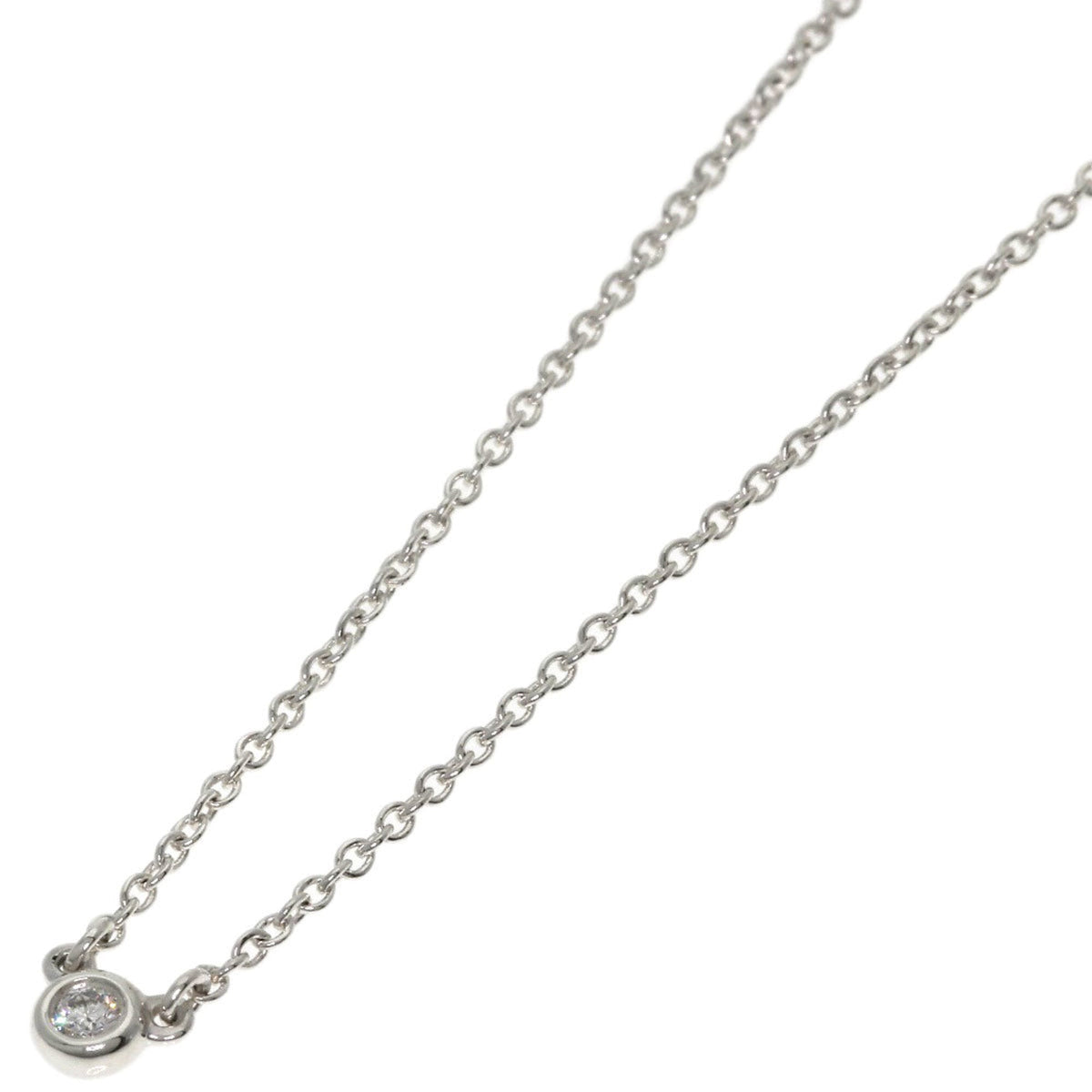 Elsa Peretti Diamonds By The Yard Pendant Necklace Sterling Silver and Diamond