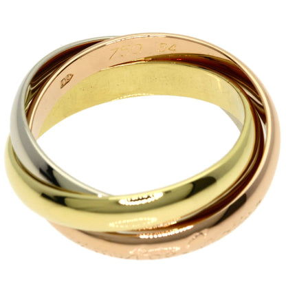 Vendome Louis Cartier Band Ring 18K Tricolor Gold