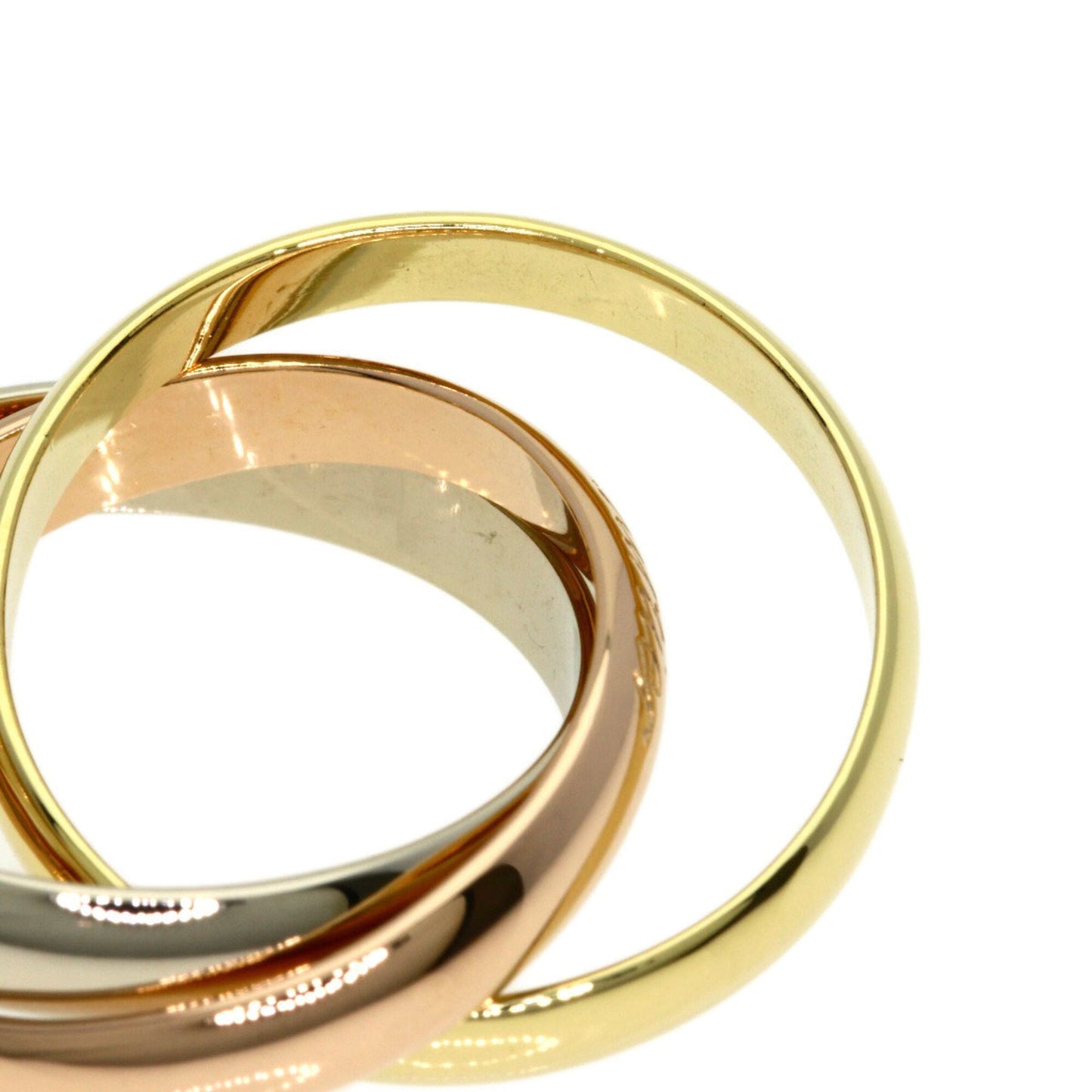 Vendome Louis Cartier Band Ring 18K Tricolor Gold