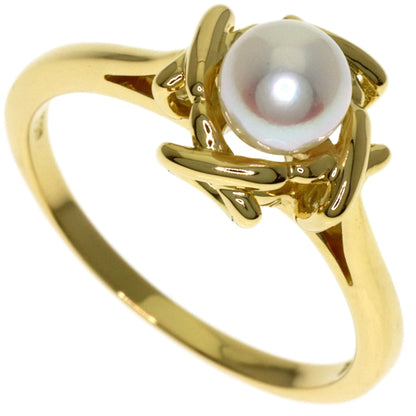 Kiss Around Ring 18K Yellow Gold with Pearl