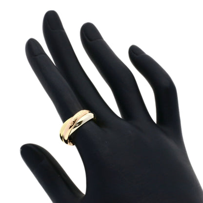 Vendome Louis Cartier Band Ring 18K Tricolor Gold