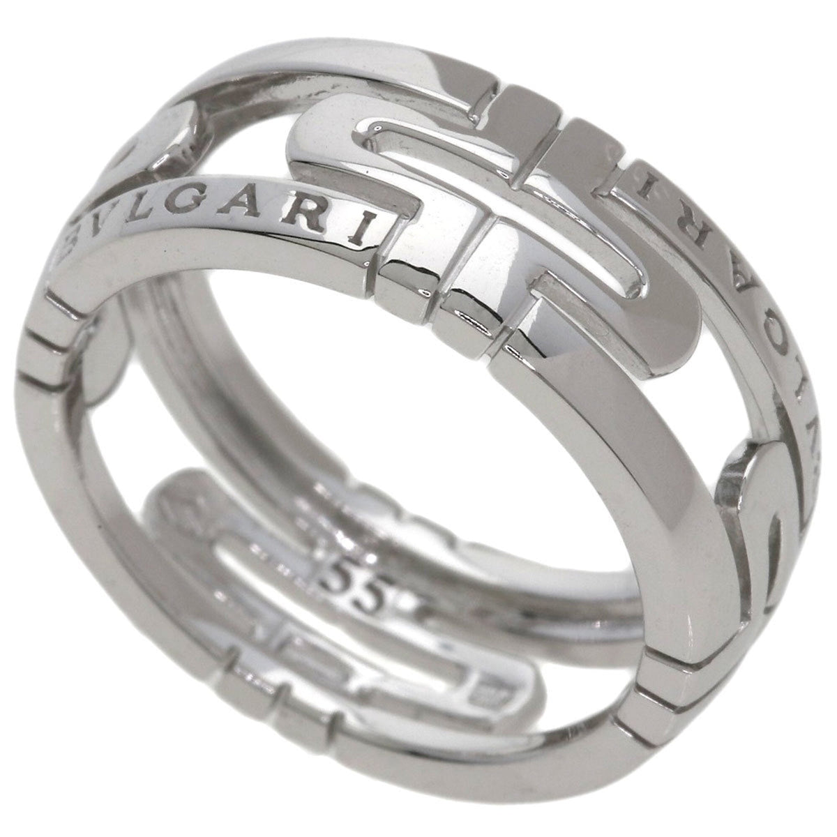 Parentesi Open Ring 18K White Gold