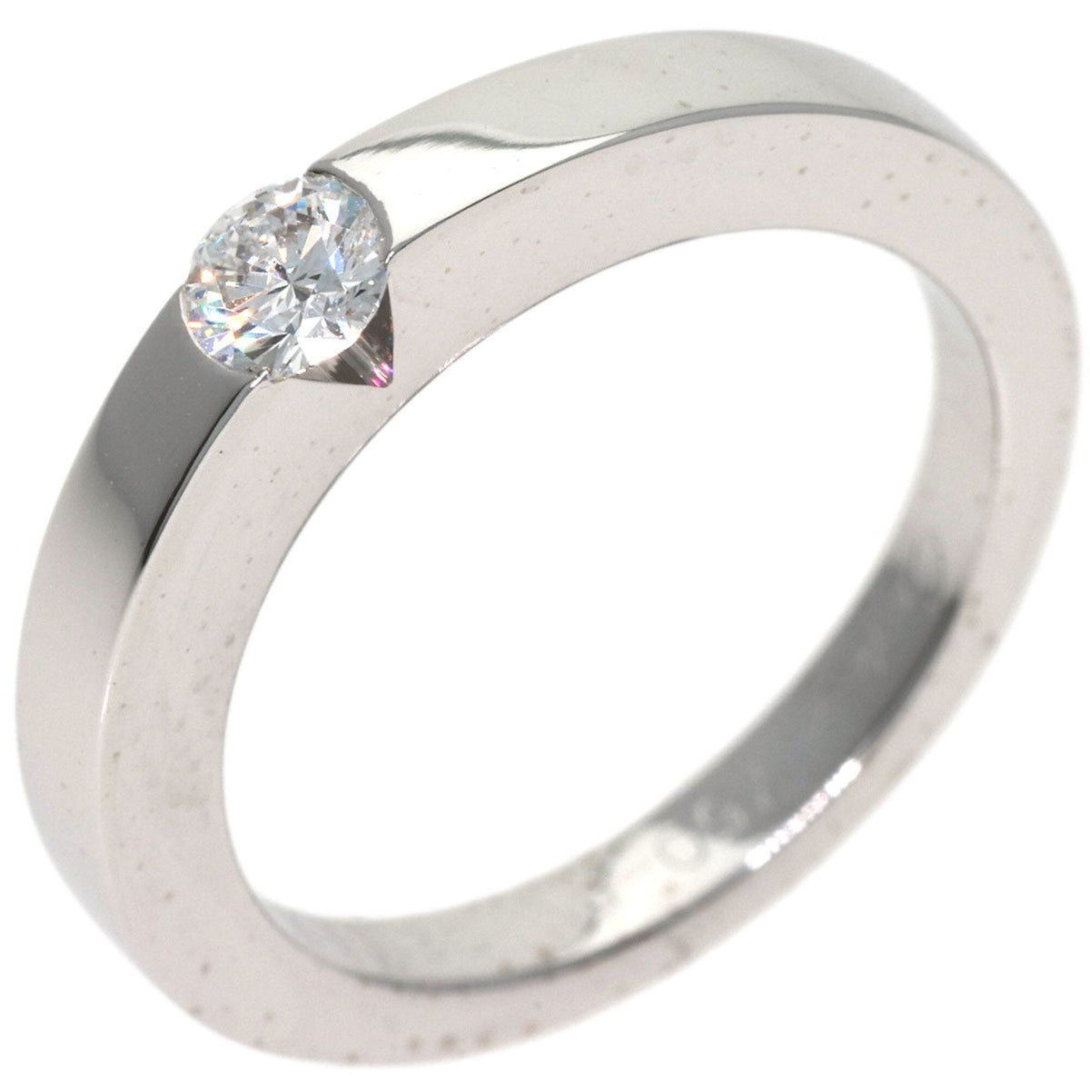 Band Ring 18K White Gold with Diamond