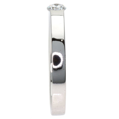 Band Ring 18K White Gold with Diamond
