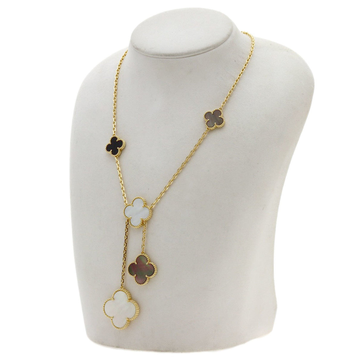 Alhambra Pendant Necklace 18K Yellow Gold and Onyx