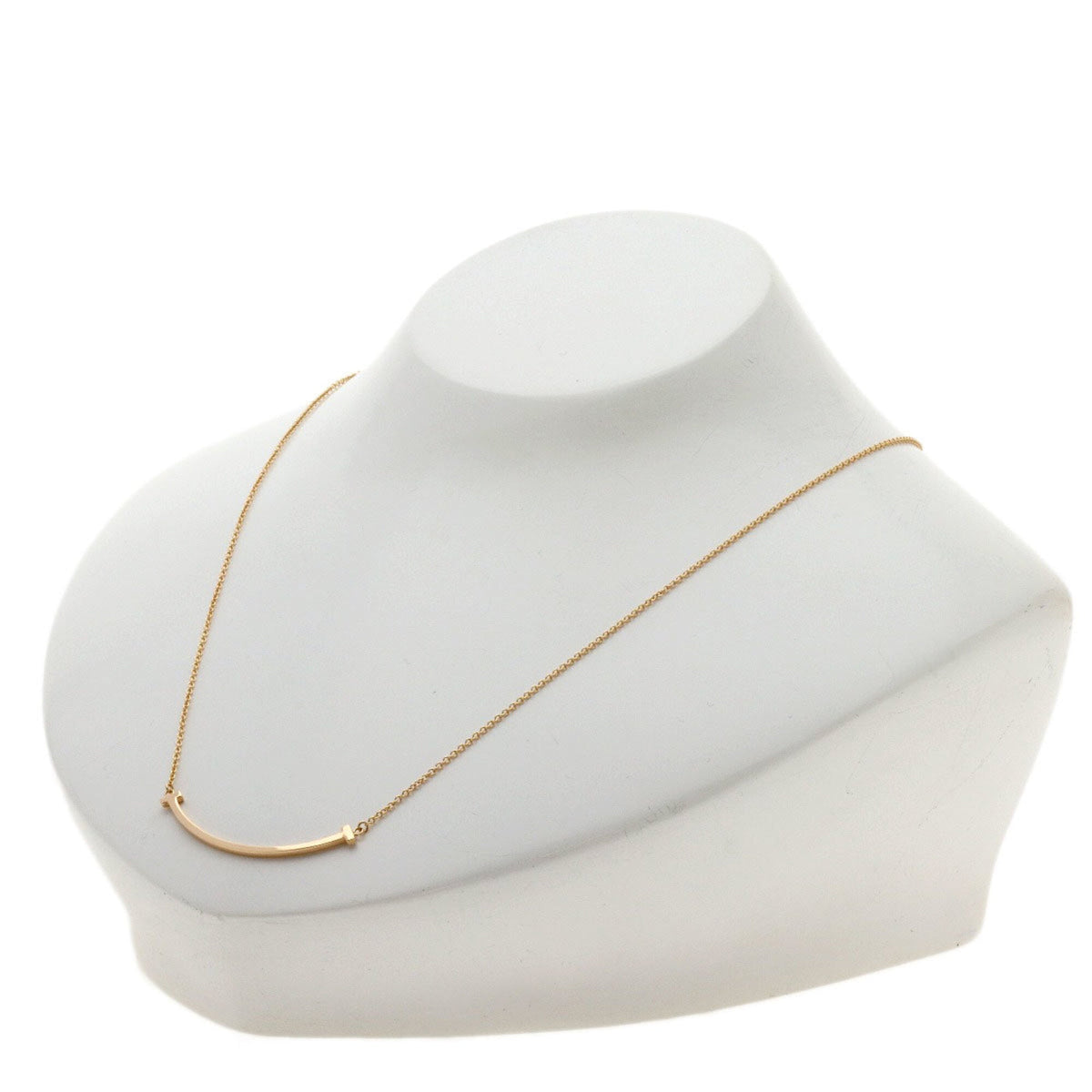 T Smile Pendant Necklace 18K Rose Gold