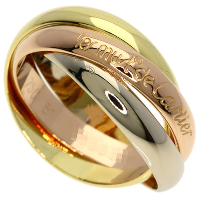 Vendome Louis Cartier Band Ring 18K Tricolor Gold