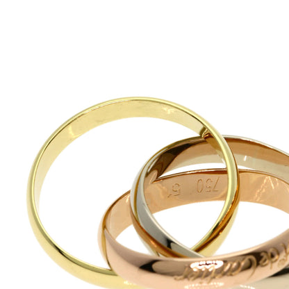 Vendome Louis Cartier Band Ring 18K Tricolor Gold