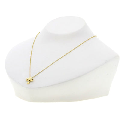 Bird Cross Pendant Necklace 18K Yellow Gold