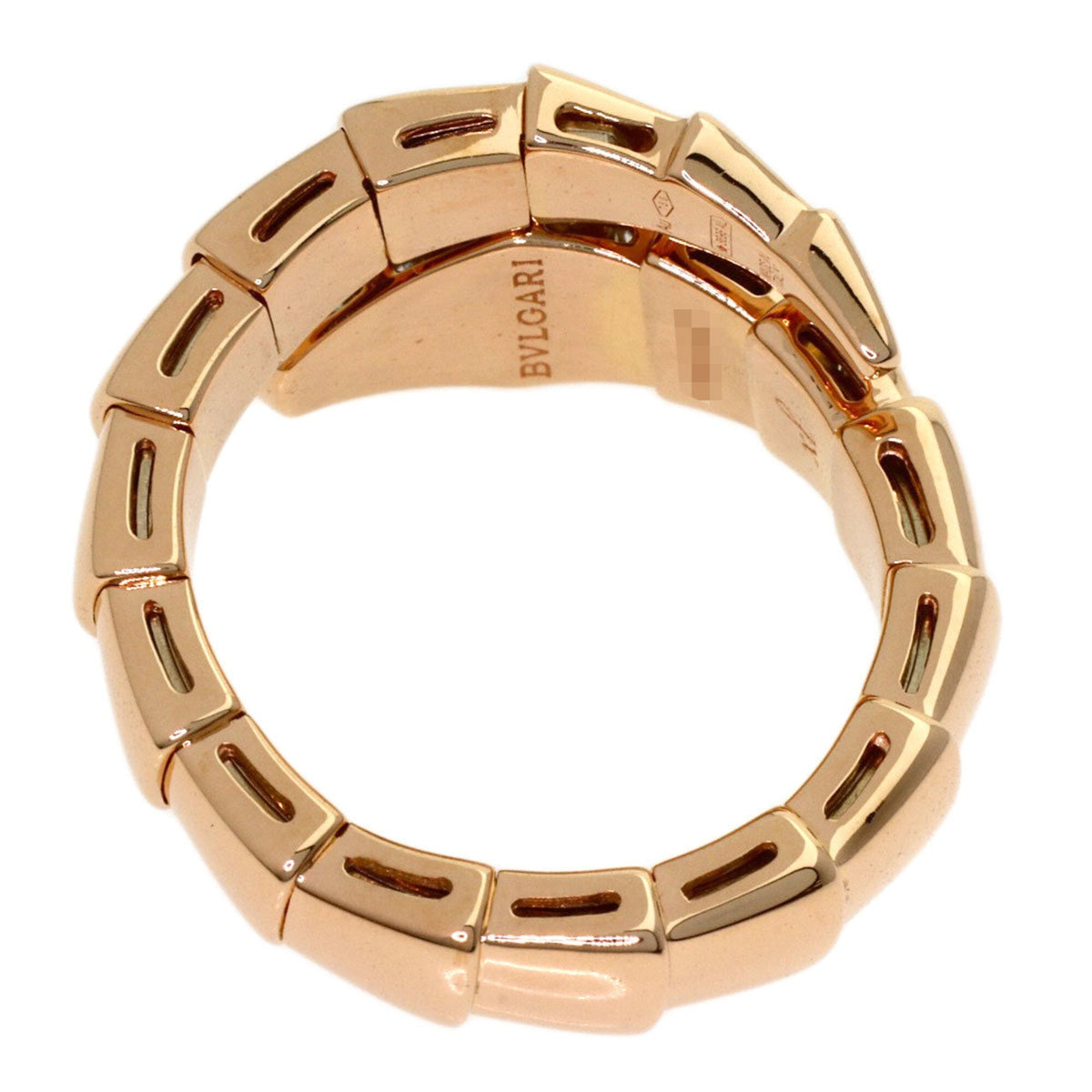 Serpenti Viper Ring 18K Rose Gold with Diamonds