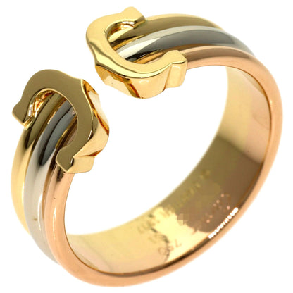 Vendome Louis Cartier Band Ring 18K Tricolor Gold
