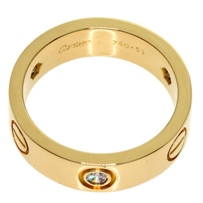 Ring 18K Yellow Gold with Half Diamond