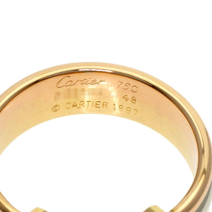 Vendome Louis Cartier Band Ring 18K Tricolor Gold