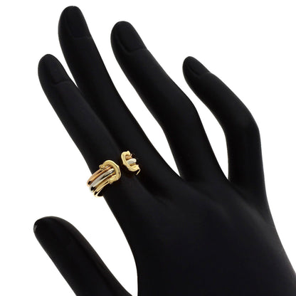 Vendome Louis Cartier Band Ring 18K Tricolor Gold