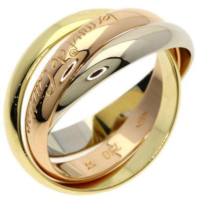 Vendome Louis Cartier Band Ring 18K Tricolor Gold