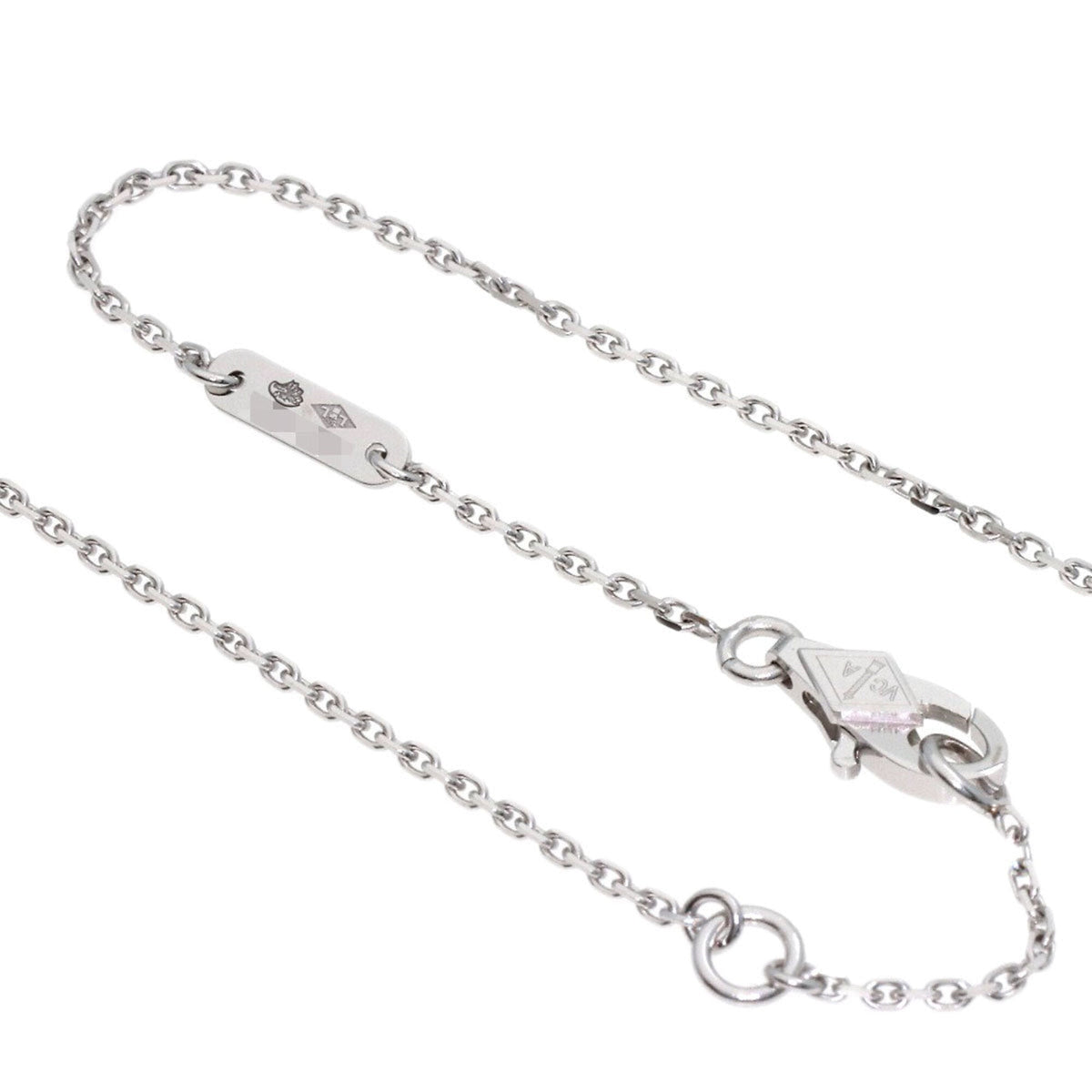 Sweet Alhambra Pendant Necklace 18K White Gold