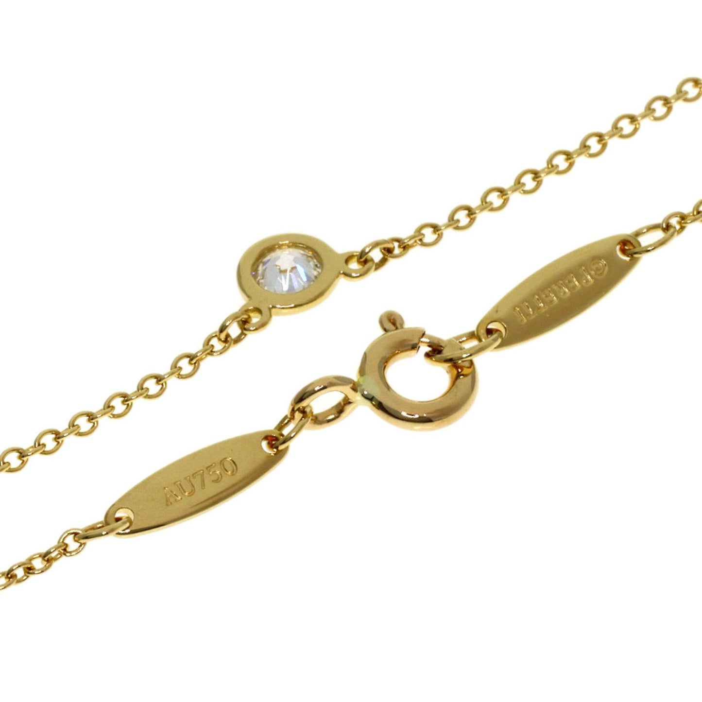 Elsa Peretti Diamonds By The Yard Pendant Necklace 18K Yellow Gold and Diamond