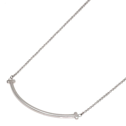 T Smile Pendant Necklace 18K White Gold