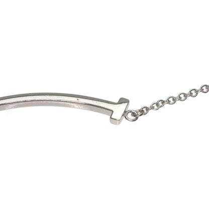 T Smile Pendant Necklace 18K White Gold