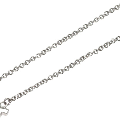 T Smile Pendant Necklace 18K White Gold