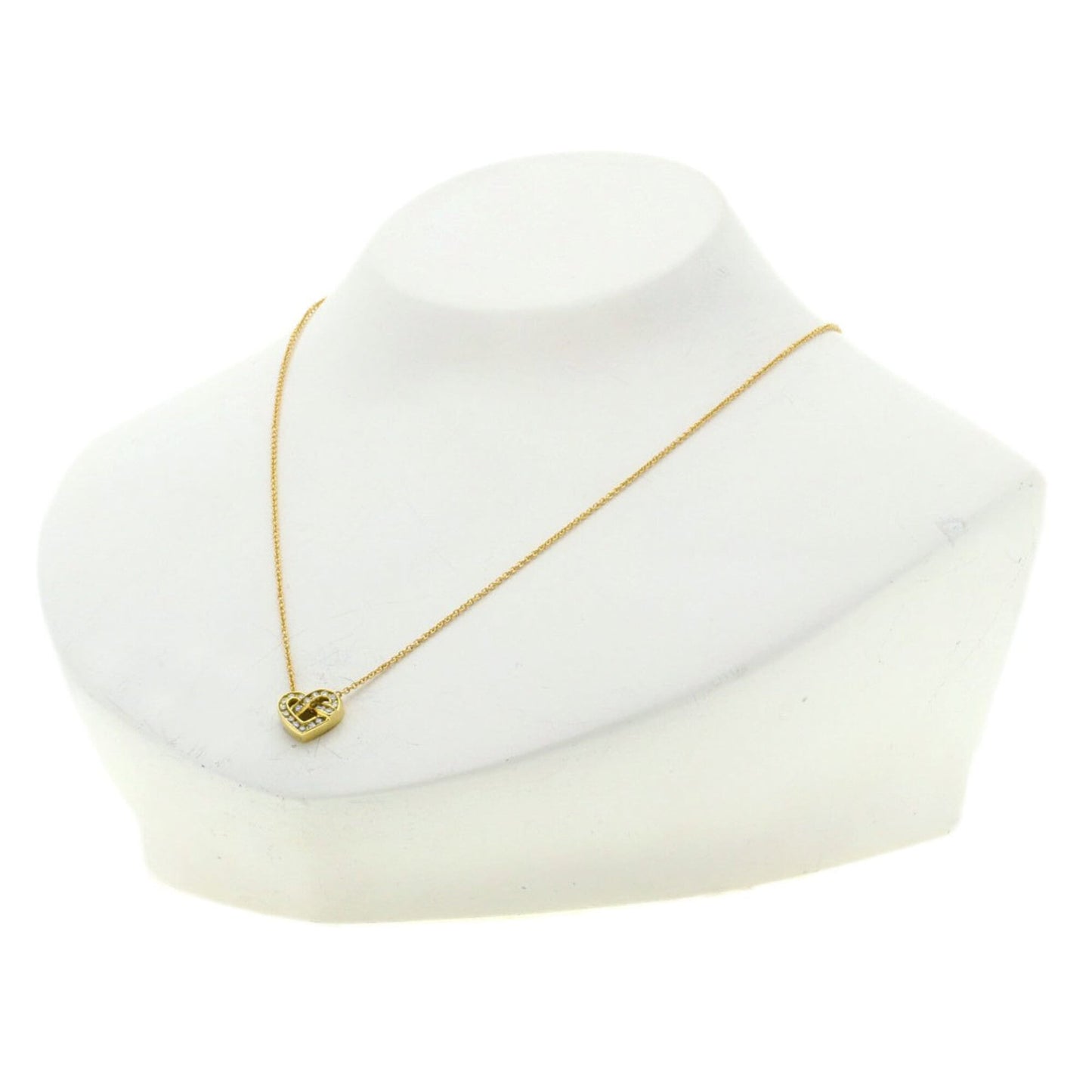 Heart Pendant Necklace 18K Yellow Gold with Diamond