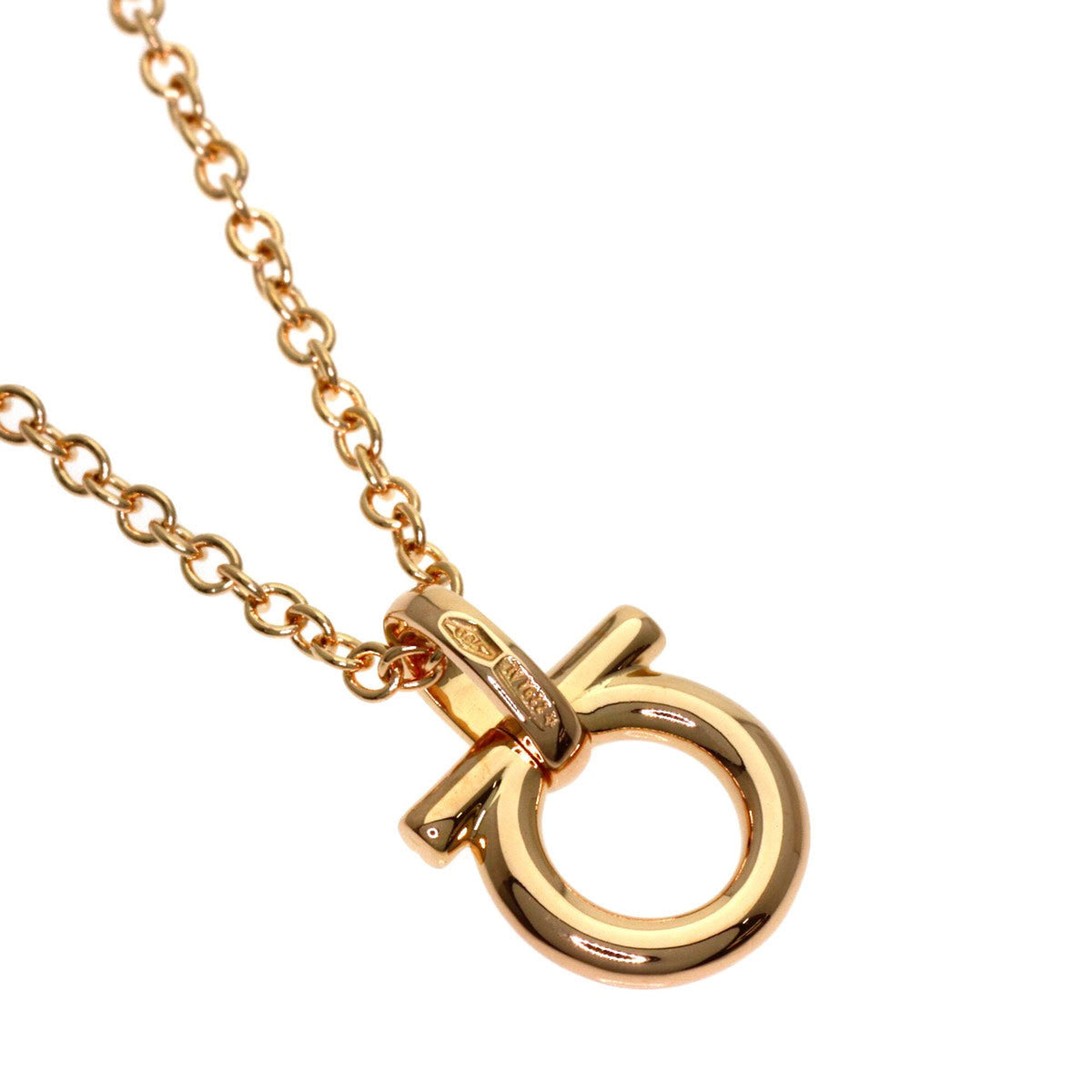 Gancini Pendant Necklace 18K Rose Gold