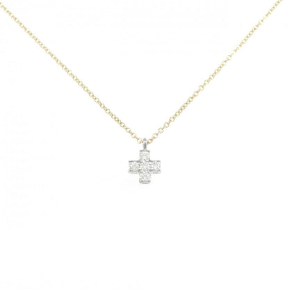 Pendant Necklace Platinum and 18K Yellow Gold with Diamond