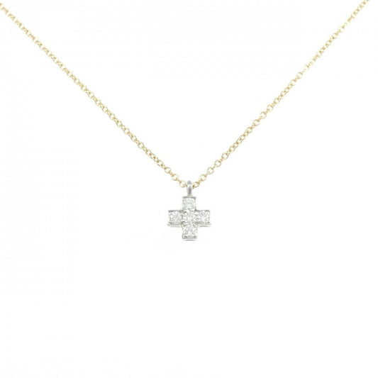 Pendant Necklace Platinum and 18K Yellow Gold with Diamond