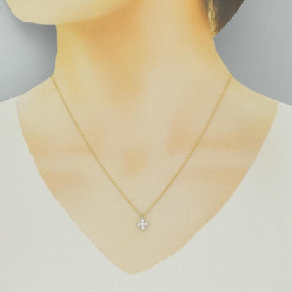 Pendant Necklace Platinum and 18K Yellow Gold with Diamond