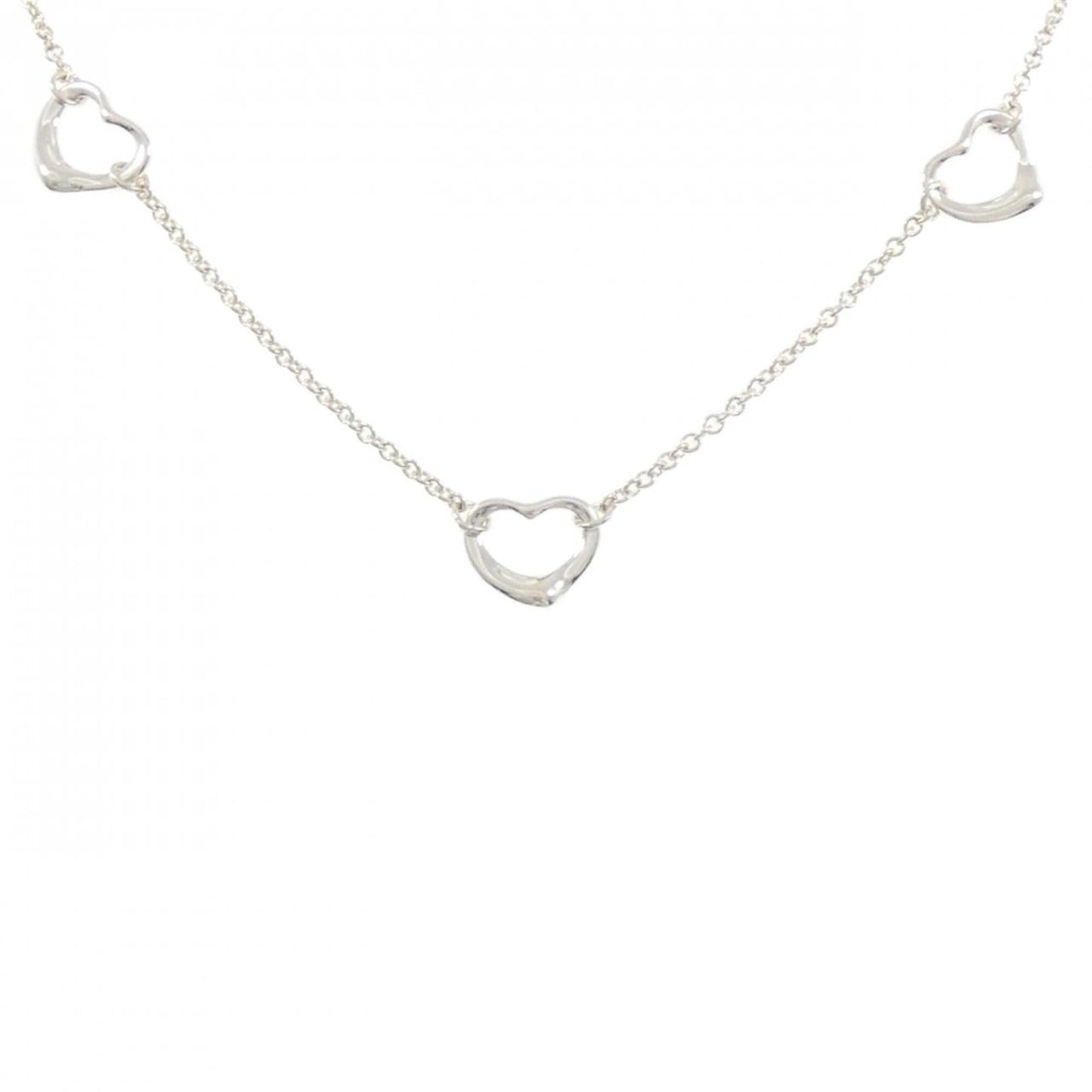Open Heart Pendant Necklace Sterling Silver 1.6mm