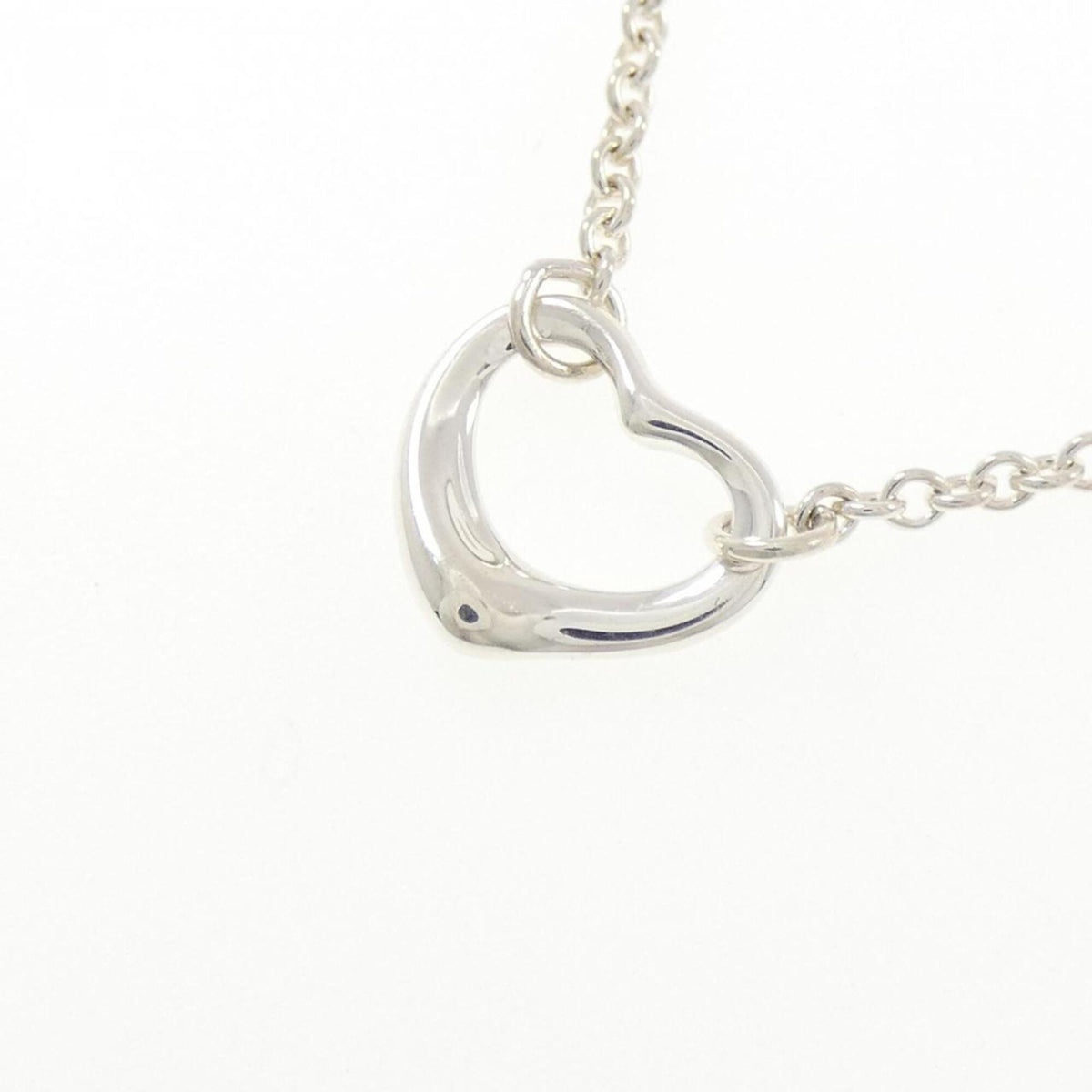 Open Heart Pendant Necklace Sterling Silver 1.6mm