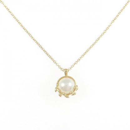 Olive Leaf Pendant Necklace 18K Yellow Gold