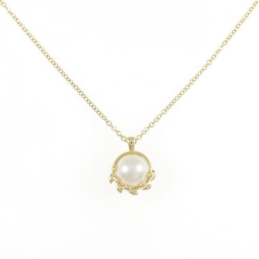 Olive Leaf Pendant Necklace 18K Yellow Gold