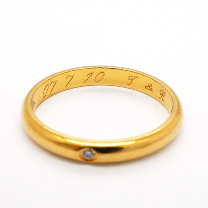 Band Ring 18K Yellow Gold With Diamond