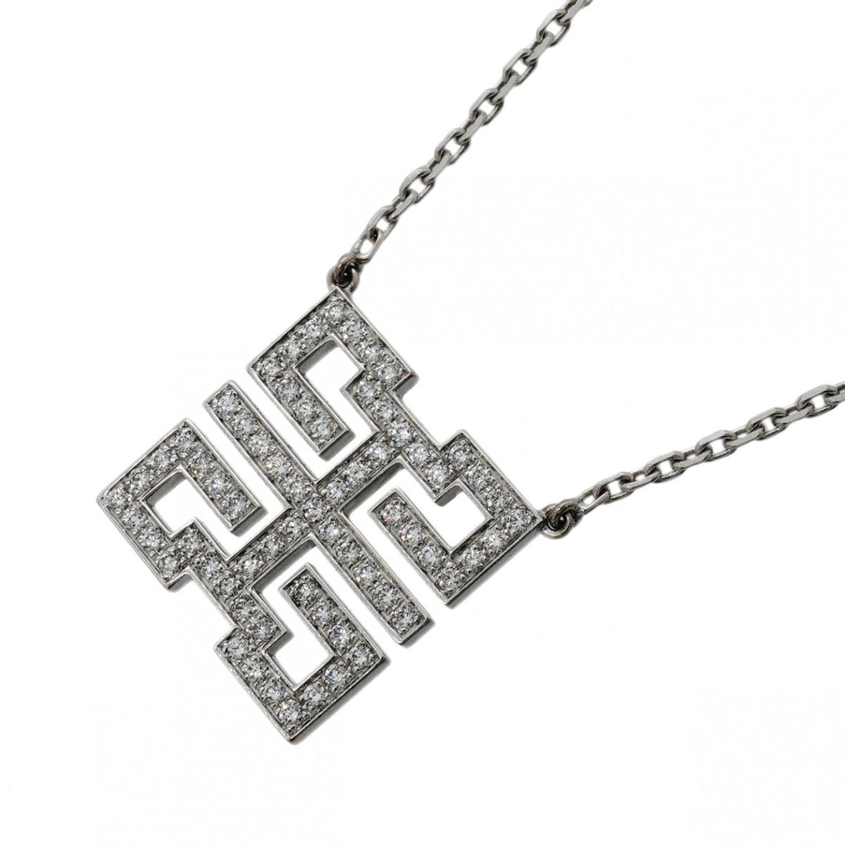 Pendant Necklace 18K White Gold with Diamond