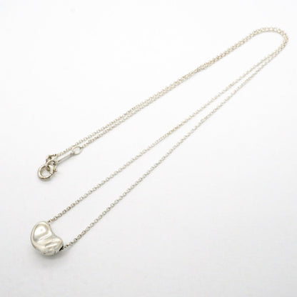 Bean Pendant Necklace Sterling Silver 7.5mm
