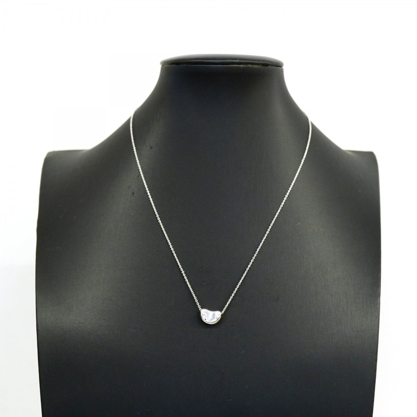 Bean Pendant Necklace Sterling Silver 7.5mm