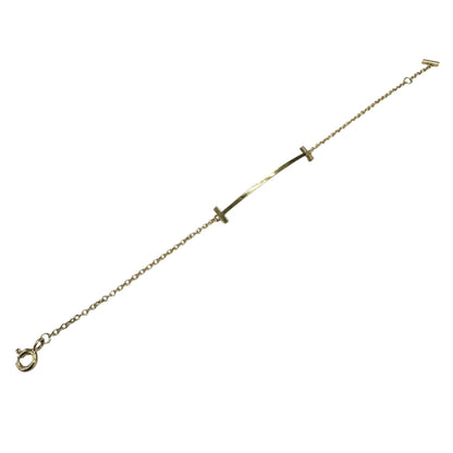 T Smile Pendant Necklace 18K Yellow Gold